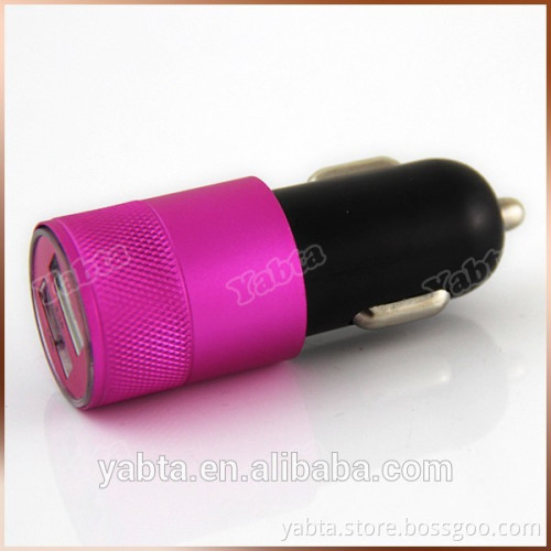 2015 Sliver Aluminium dual usb car charger, dual 2-port usb car charger, 5V 3.1A